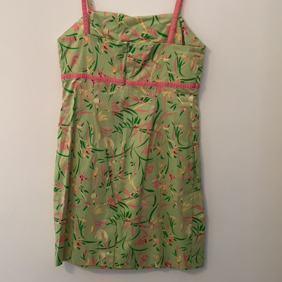 Light Green and Pink Floral Dress - Picture 3 of 5